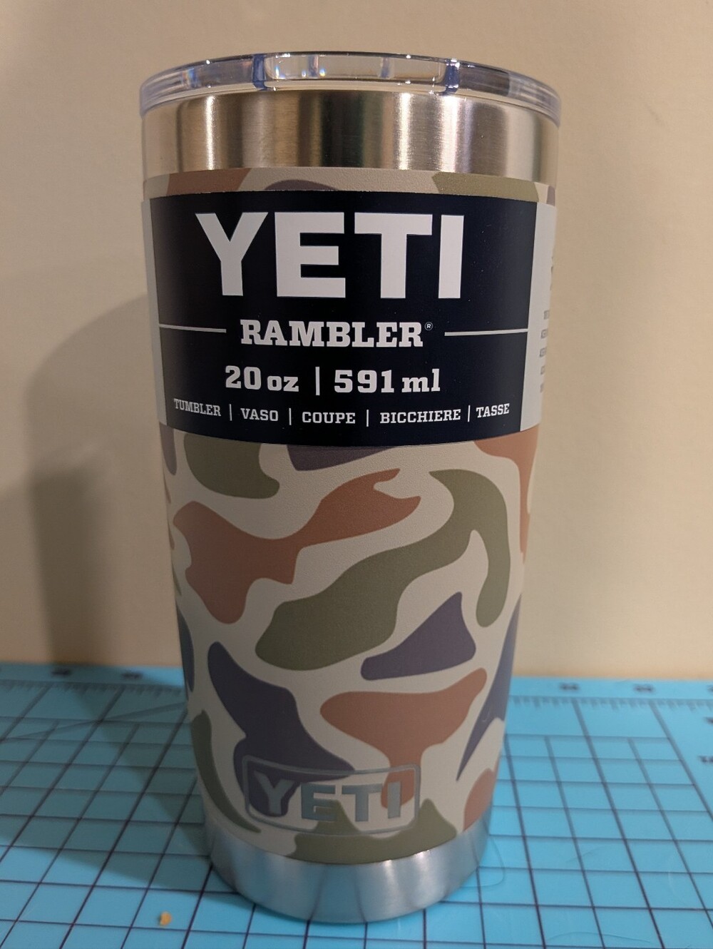 Yeti Tan Camo Rambler